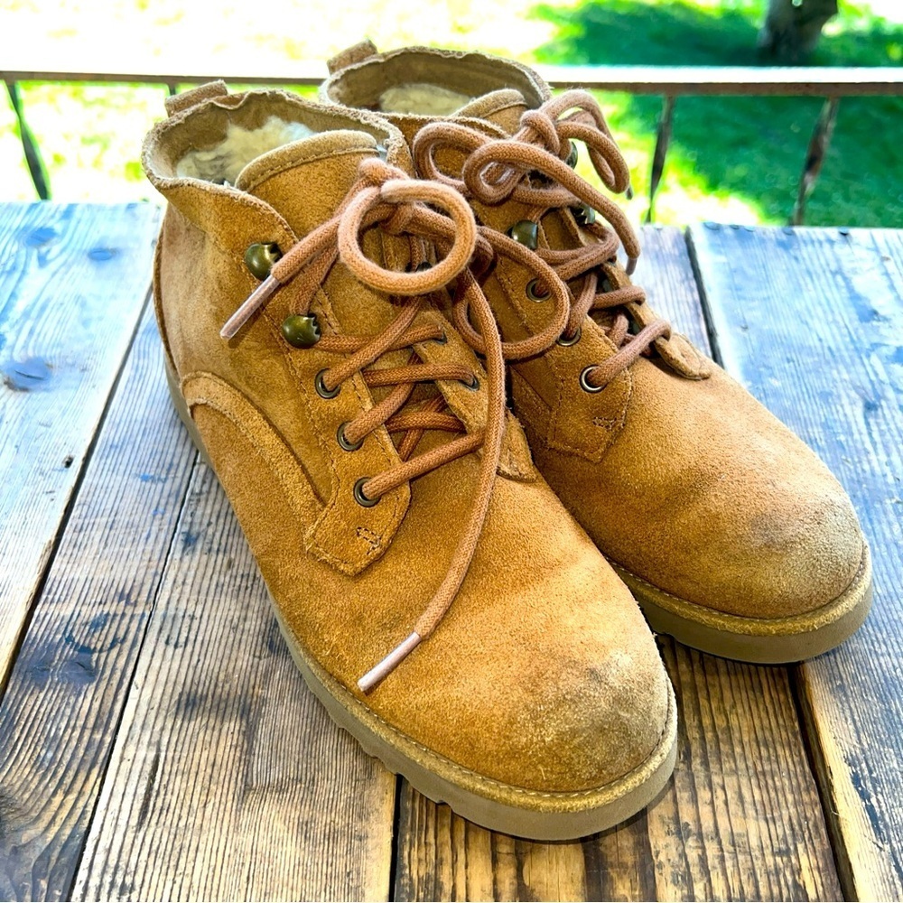UGG Bethany Shearling Boot Tan 1012532 Womens Sz 6